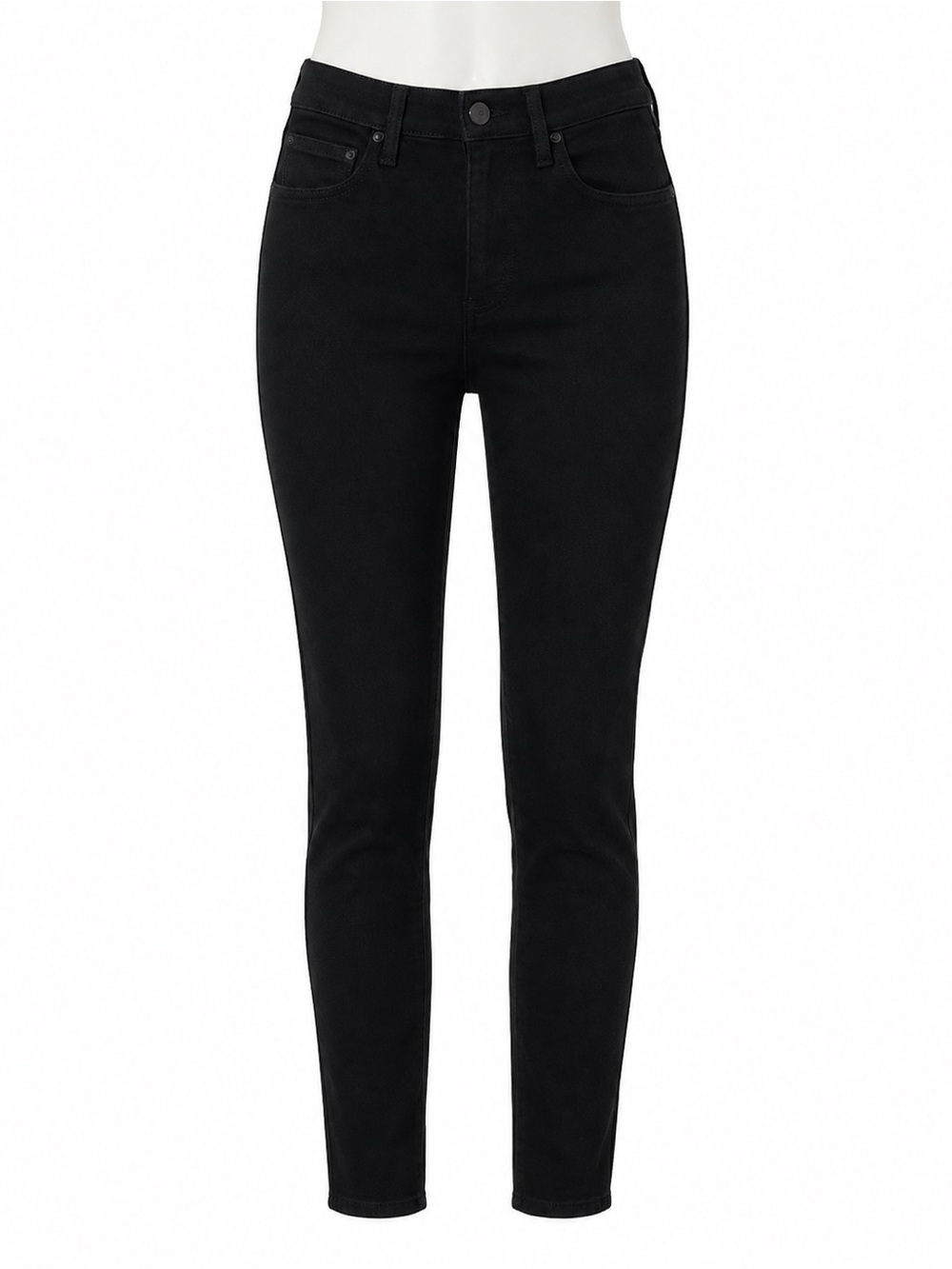 Size 27 Denim Forum Women’s Lola High Rise‎ Skinny Jeans Black Stretch